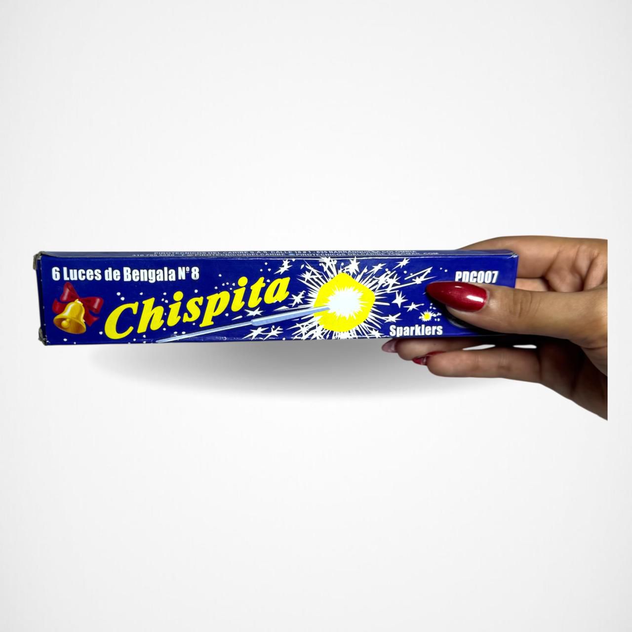 Bengala Chispita Display x12 cajitas – 72 unidades